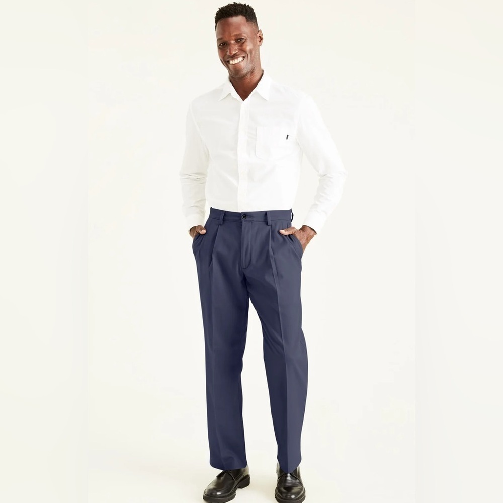 Dockers Navy Signature Classic Fit Khaki Pants
